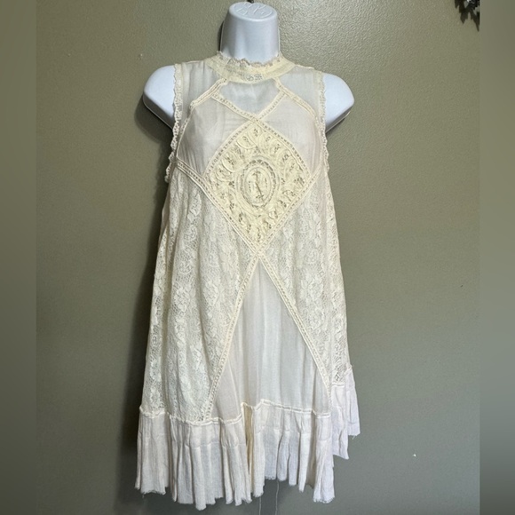 Free People Lace Boho Dress, Size M - Picture 1 of 6